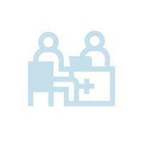 Arzt und Patient Icon